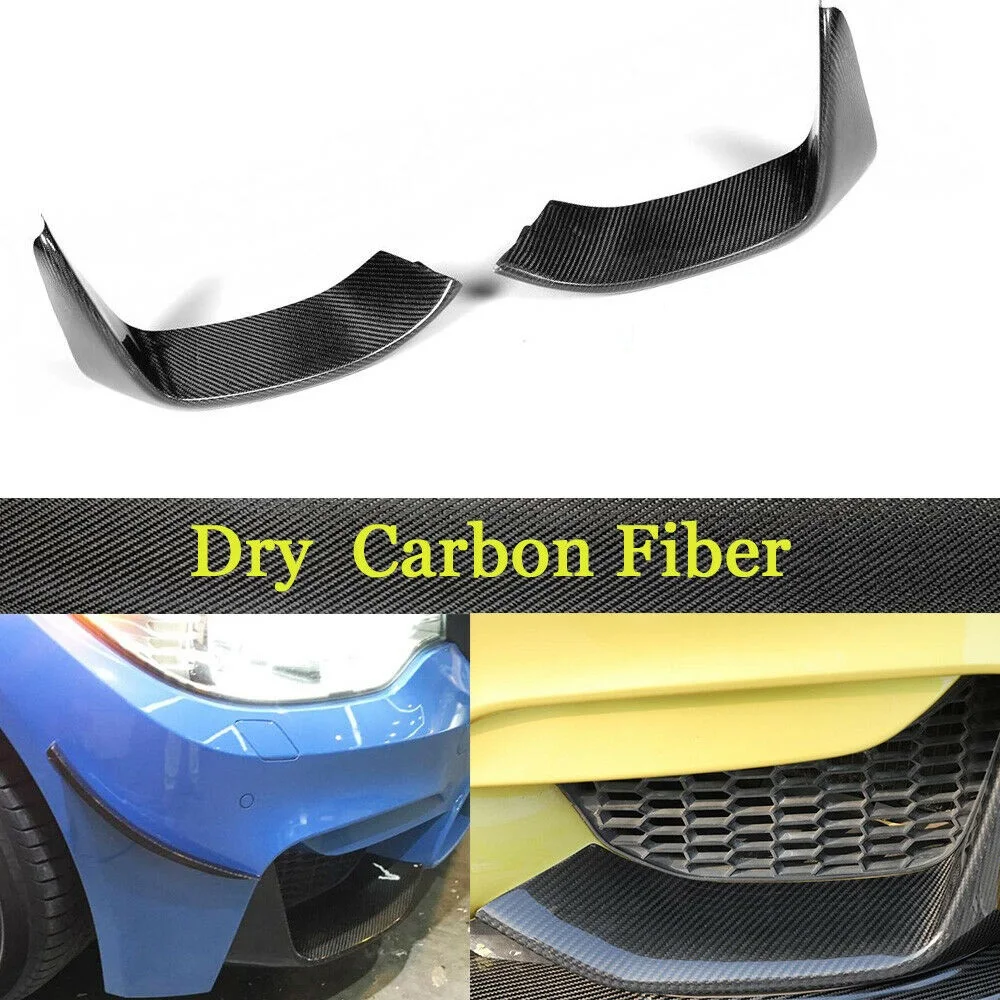 

M Style Real Carbon Fiber Car Performance Front Bumper Lip Splitters Flaps Fit For BMW F80 M3 F82 F83 M4 2014-2020