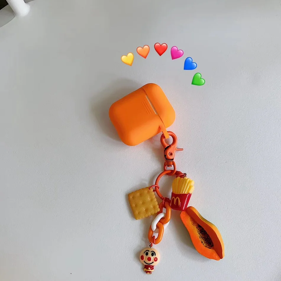 542 D Чехол для Airpods с милым мультяшным рисунком, чехол для наушников s для Apple Airpods 2, фруктовый клубничный персик, чехол для наушников, наушники с кольцом - Цвет: 542 D