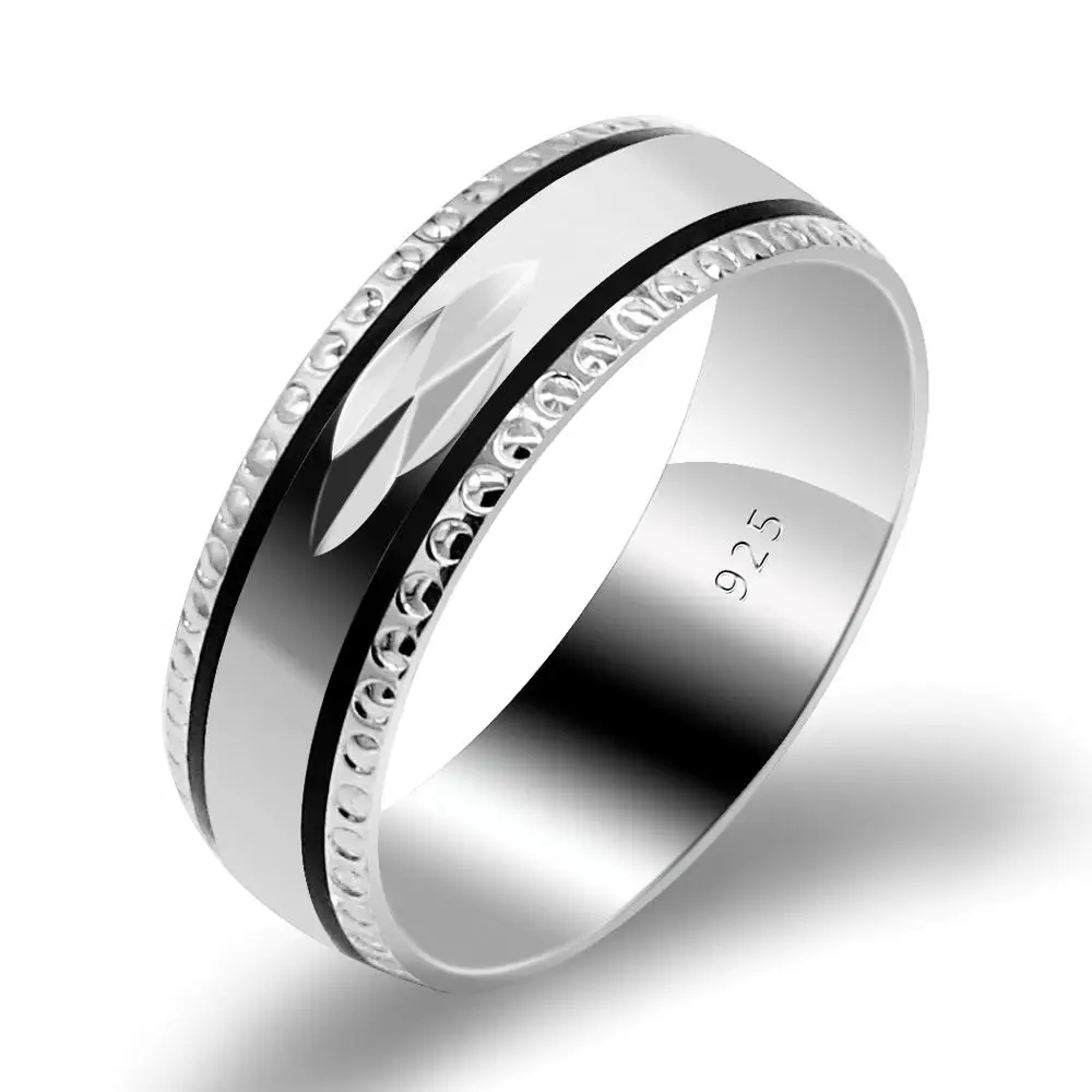 Solid 925 Sterling Silver Couple Rings For Lovers Women Men Fall In Love Engagement Wedding Unisex Fine Jewelry | Украшения и