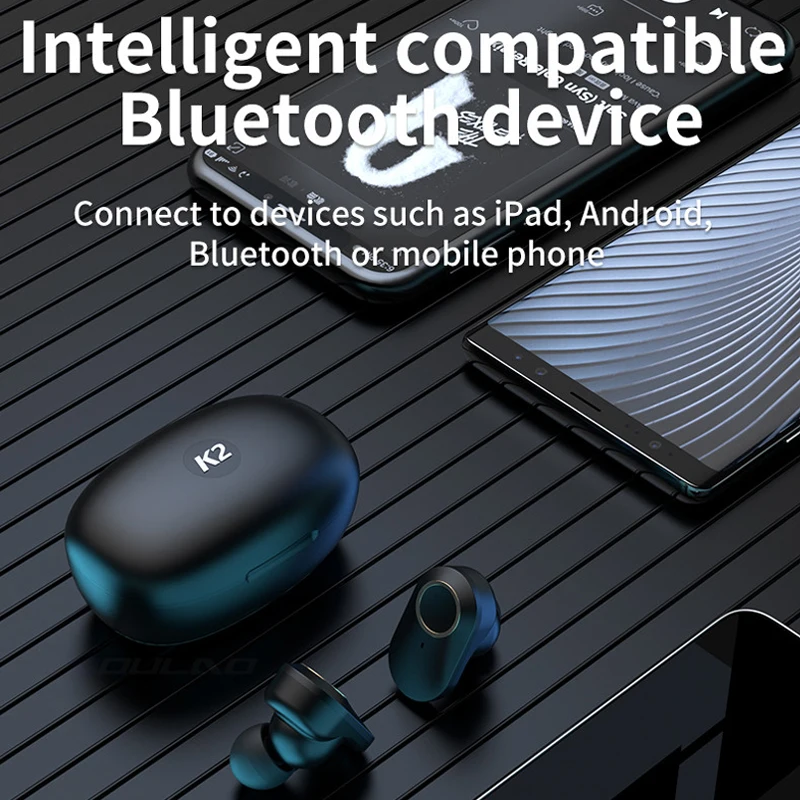 Наушники-вкладыши TWS с K2 Bluetooth 5 0 наушники Беспроводной наушников Touch Управление