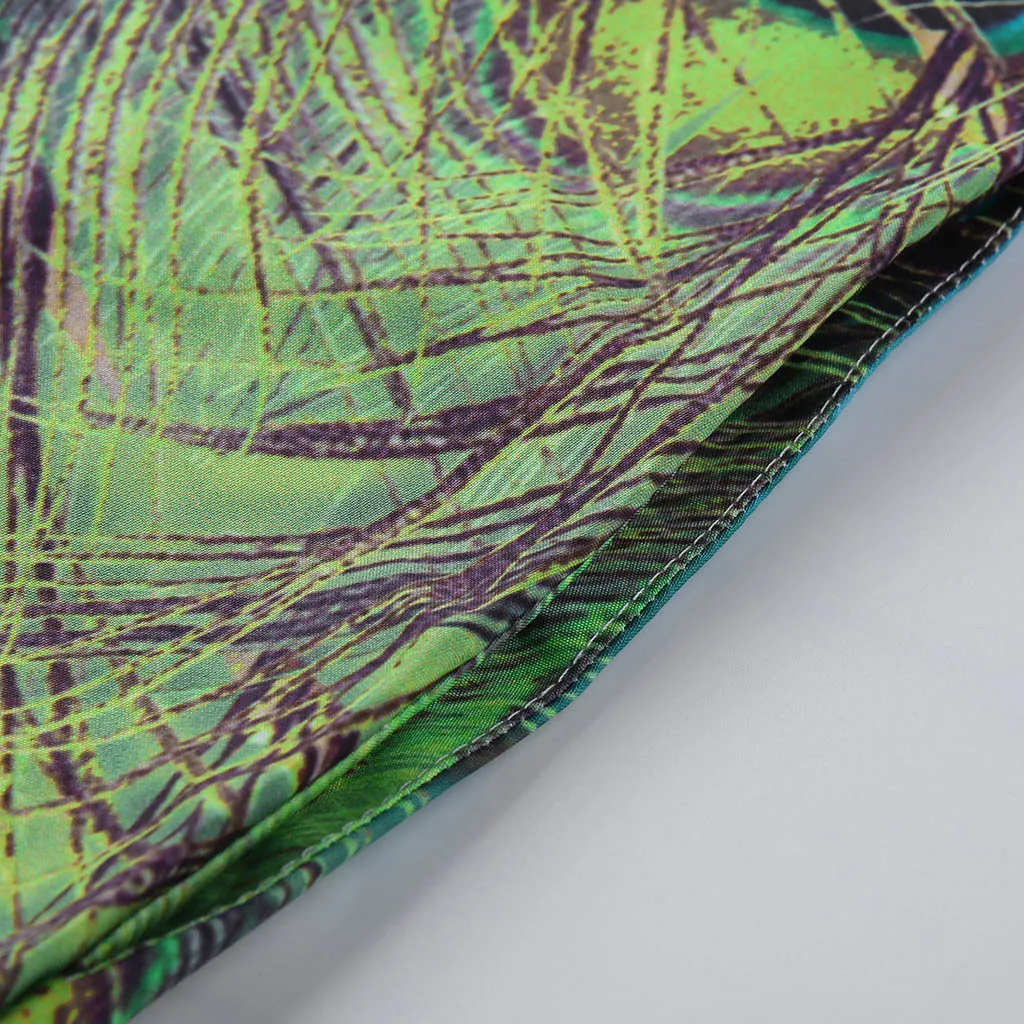 Платье женское с принтом павлиньих перьев Длинная летняя пляжная одежда без