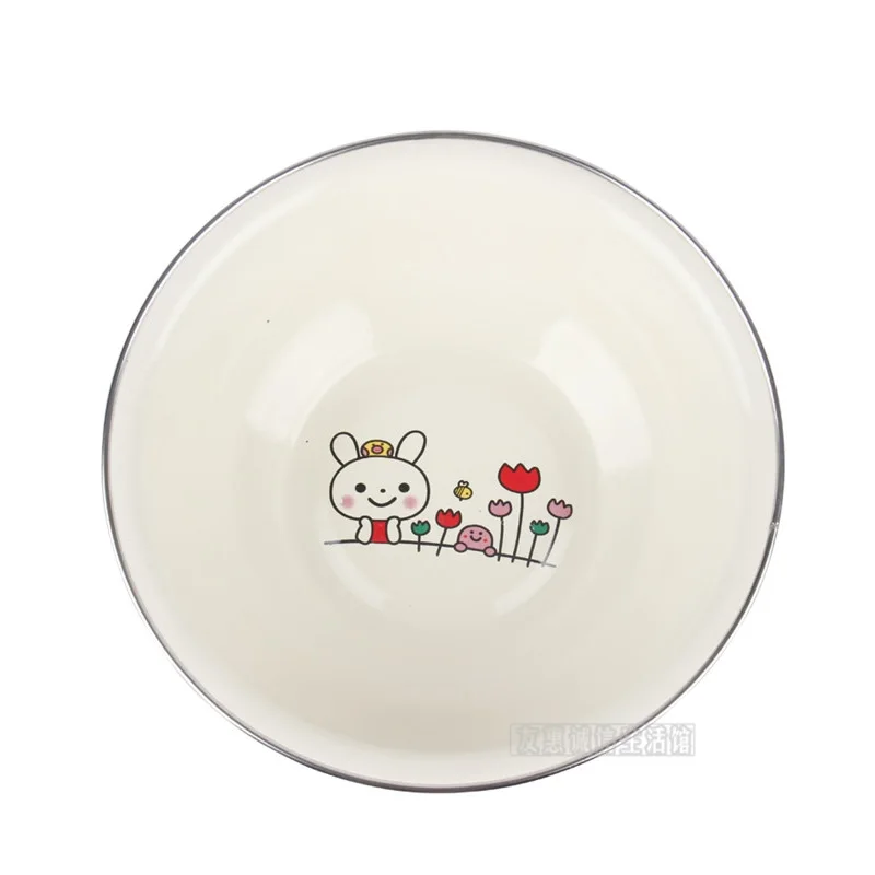 20 см-22 см кролик Тигр Слон Счастливый медведь фарфоровая эмалированная миска для