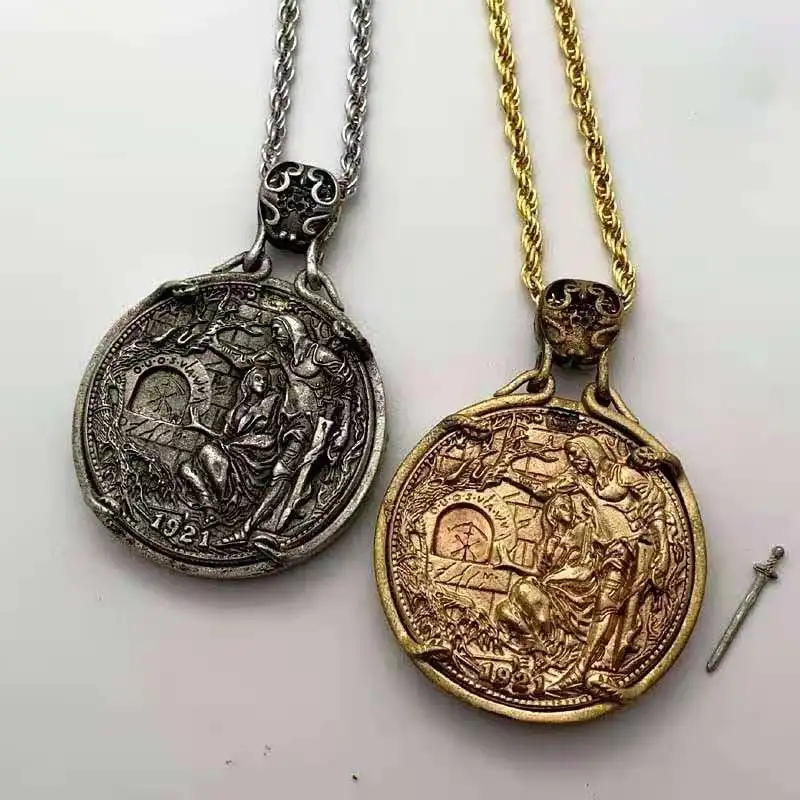 Подвижный орган 1921 г. походная монета в святом грейле латунный кулон медальон