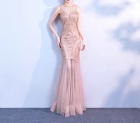 plus size gold sequins evening gown mermaid v cut elegant women formal party long dresses evening dresses 2020