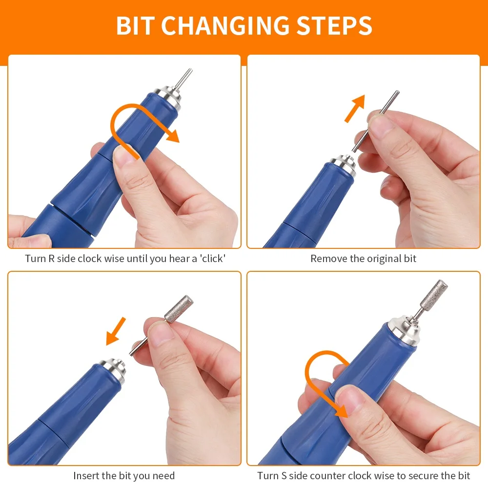 35000RPM Electric Strong Upgraded Version Nail Drill Pen Machine Sander Pedicure Manicure Kits With Changeable Milling Accessory | Красота и