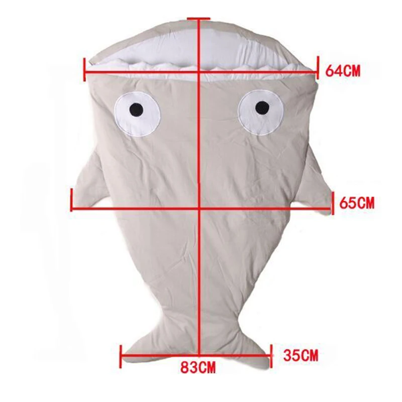 

7 Colors Cute Baby Sleeping Bag Shark Sleeping Bag Cartoon Anti-kick Is Autumn And Winter Baby Out Of Hugs Warm Infant Swaddle