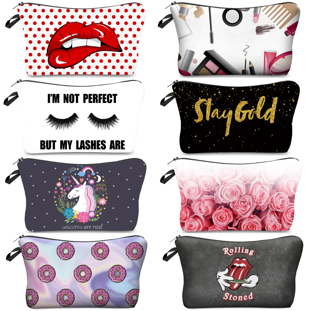 

Makeup Bag With Printing Pattern Cute Organizer Bag Pouchs For Travel Bags Pouch Women's Cosmetic Bag make up organizer box