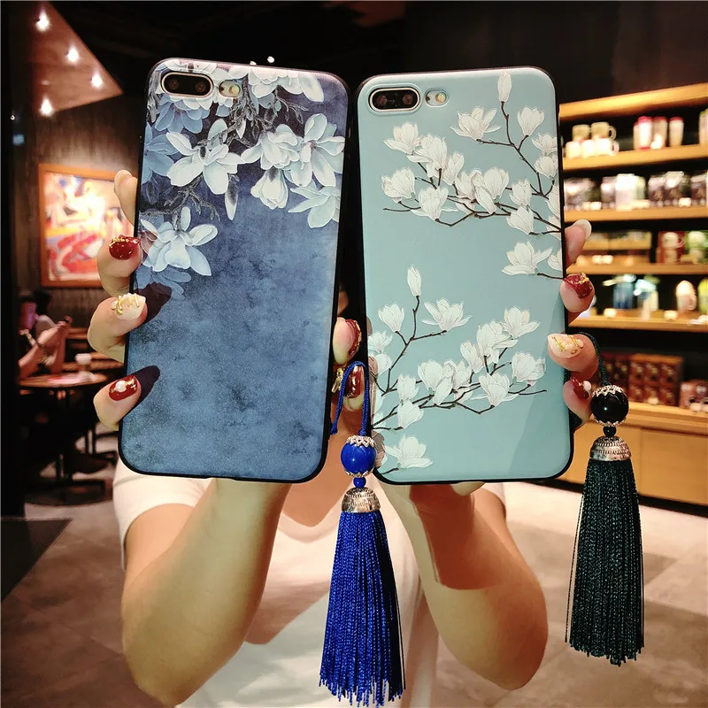 чехол на айфон 7 Ремешок запястье для IPhone XS MAX phone case браслет с кисточкой Orchid s Iphone 8 6