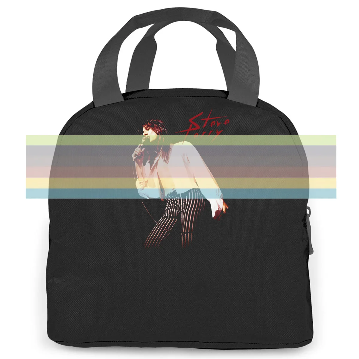 

Steve Perry Journey Black nage Pop Print Style Hot 2018 women men Portable insulated lunch bag adult