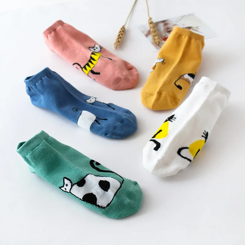 Женские короткие носки Elifashion однотонные плюшевые башмачки с рисунками животных