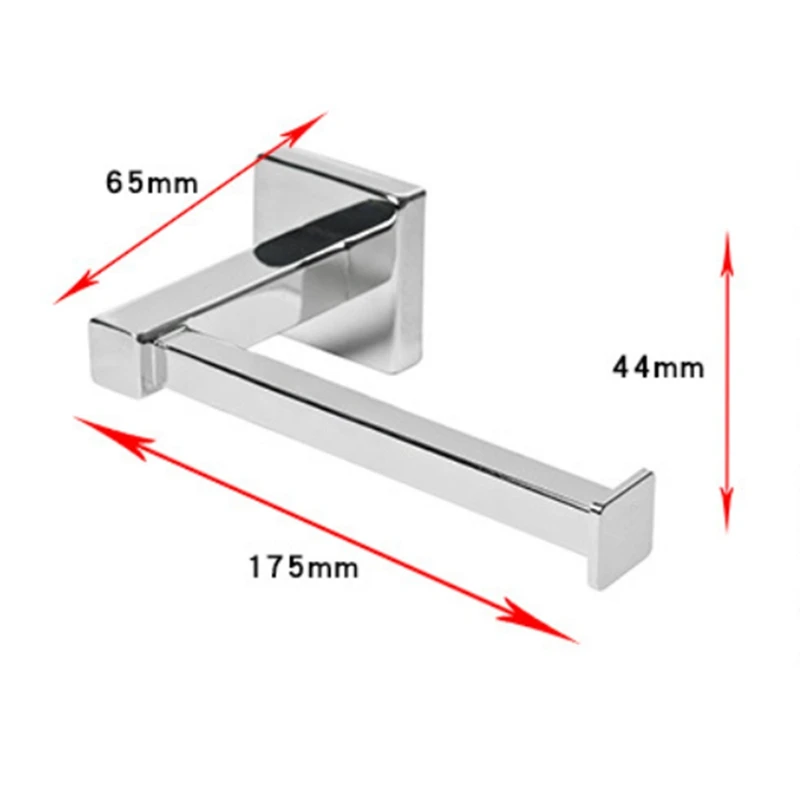

Stainless Steel Toilet Paper Holder Bathroom Tissue Holder Wall Mounted Roll Paper Organizer Bathroom Accessories Silver