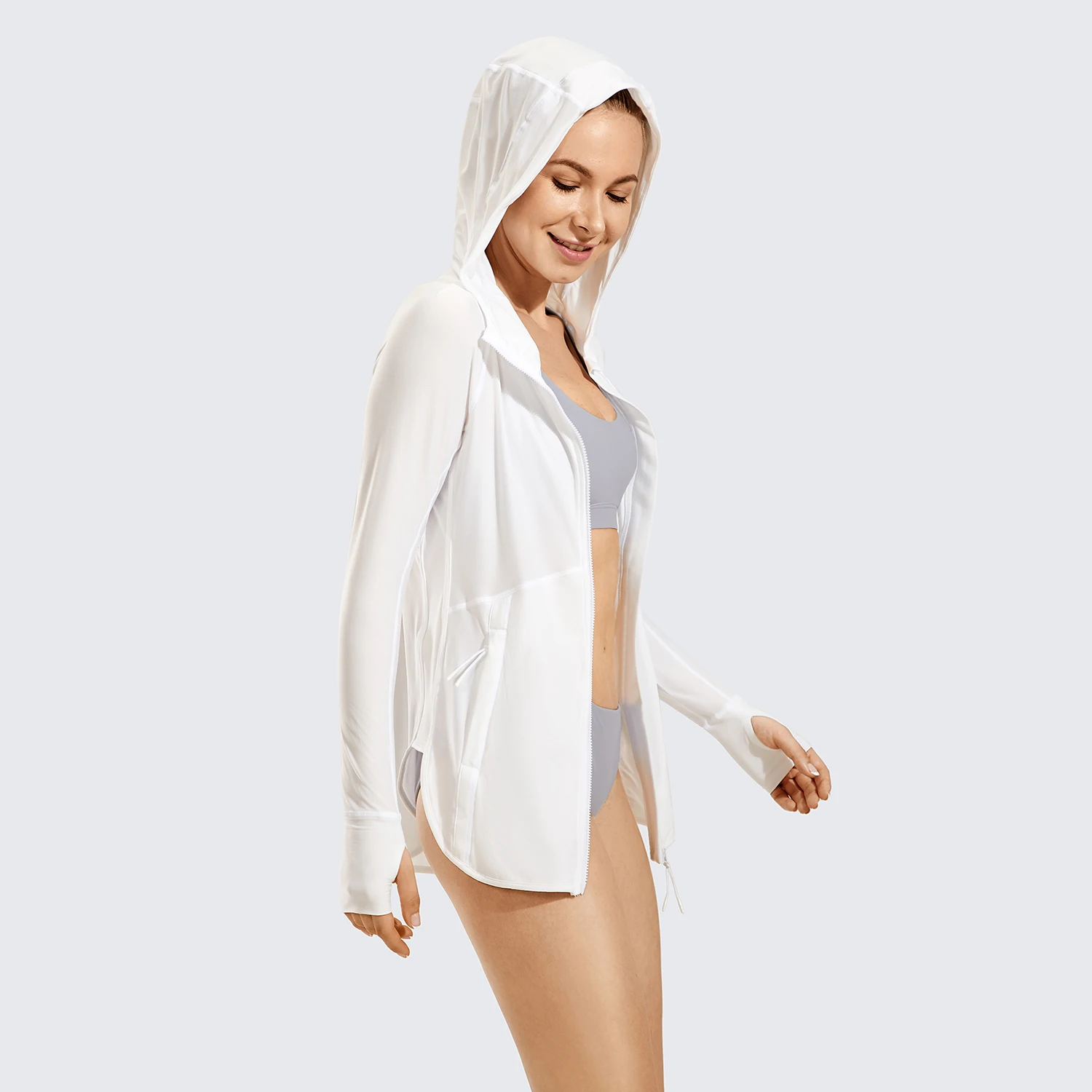 SYROKAN женский пляжный купальник для серфинга Рашгард толстовка на молнии с
