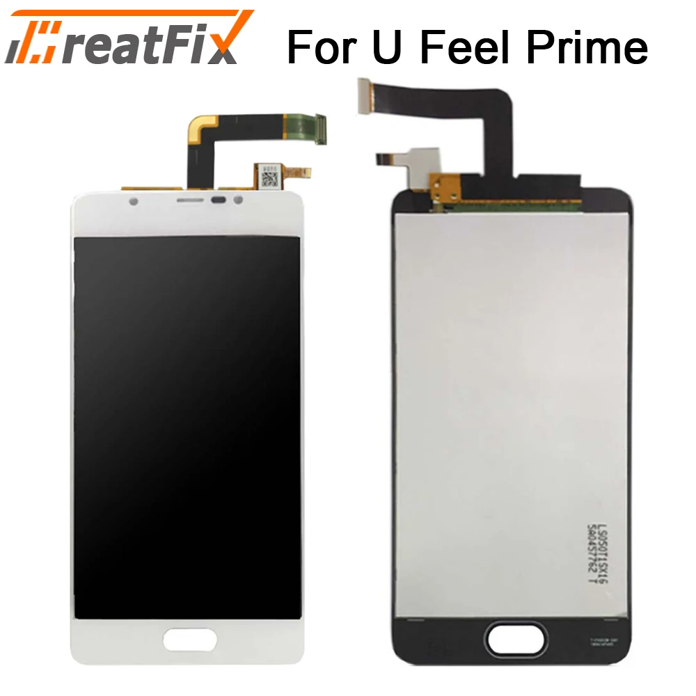 U Feel Prime White Протестированный сенсорный экран дигитайзер ЖК-дисплей для Wiko u feel Ufeel Lite ЖК-дисплей с сенсорным экраном в сборе ЖК-дисплей ufeel go u feel fab - Цвет: U Feel Prime White