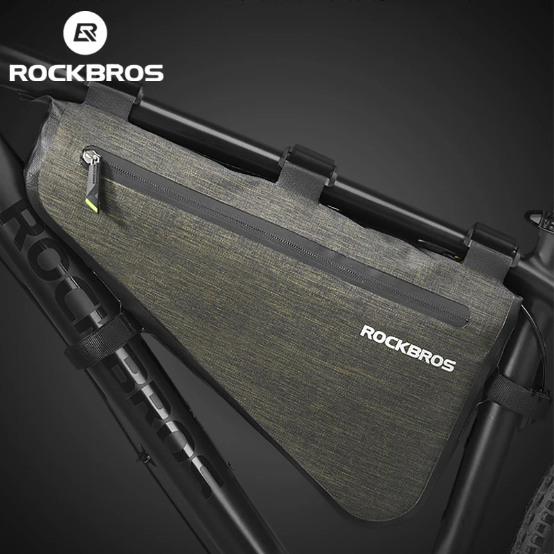 

ROCKBROS Waterproof Bike Bag 5L 8L Large Capacity MTB Road Frame Bag Triangle Pouch Caulking Bag Pannier Bicycle Accessories