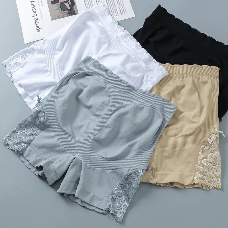 

Lace bow safety pants, anti-empty, can wear high-waisted abdomen and hips plus size shorts