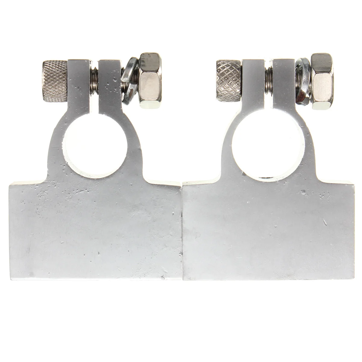 2 шт. серебряные клеммы автомобильного аккумулятора один положительный и