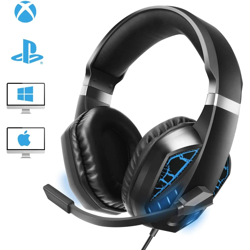 Стерео игровая гарнитура для PS4 ПК контроллером Xbox One Шум шумоподавления за ухо