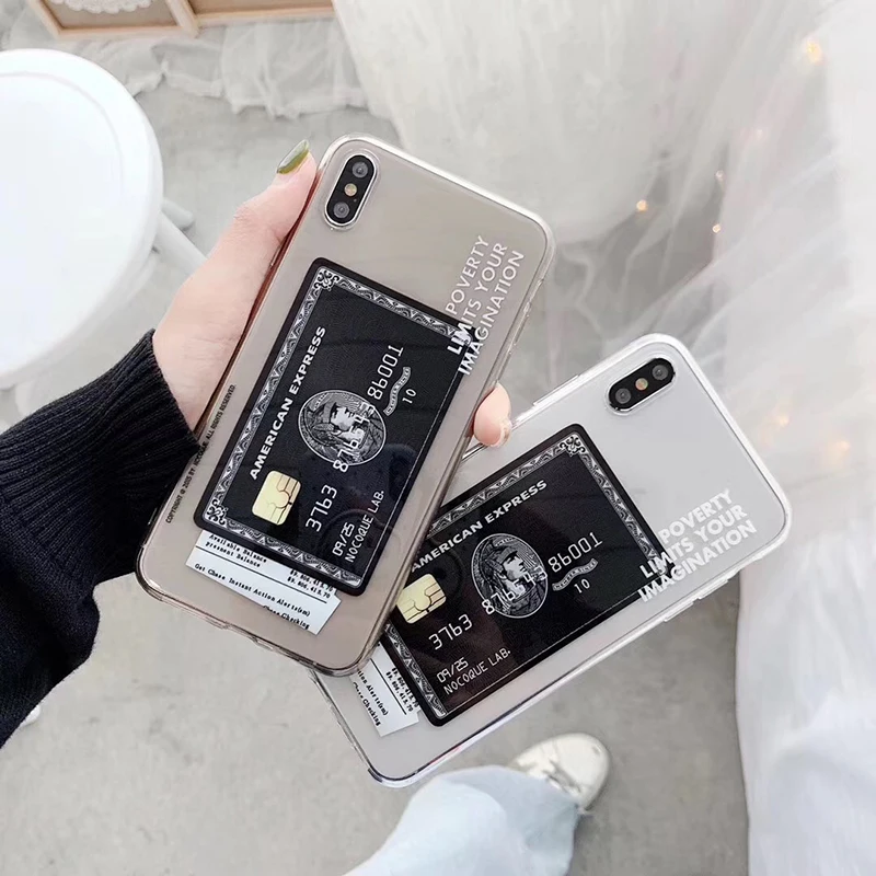 Горячая American Express карточная бирка чехол для iphone 11 Pro X XR XS макс 7 8 plus Роскошный