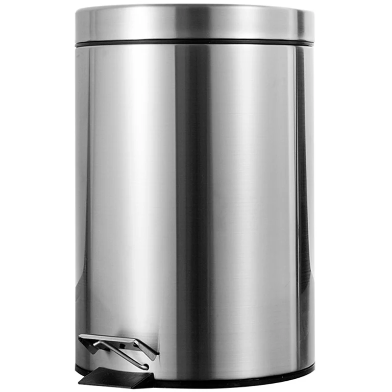 7л ванная мусорная корзина круглая ступня с педалью ведро крышкой мини