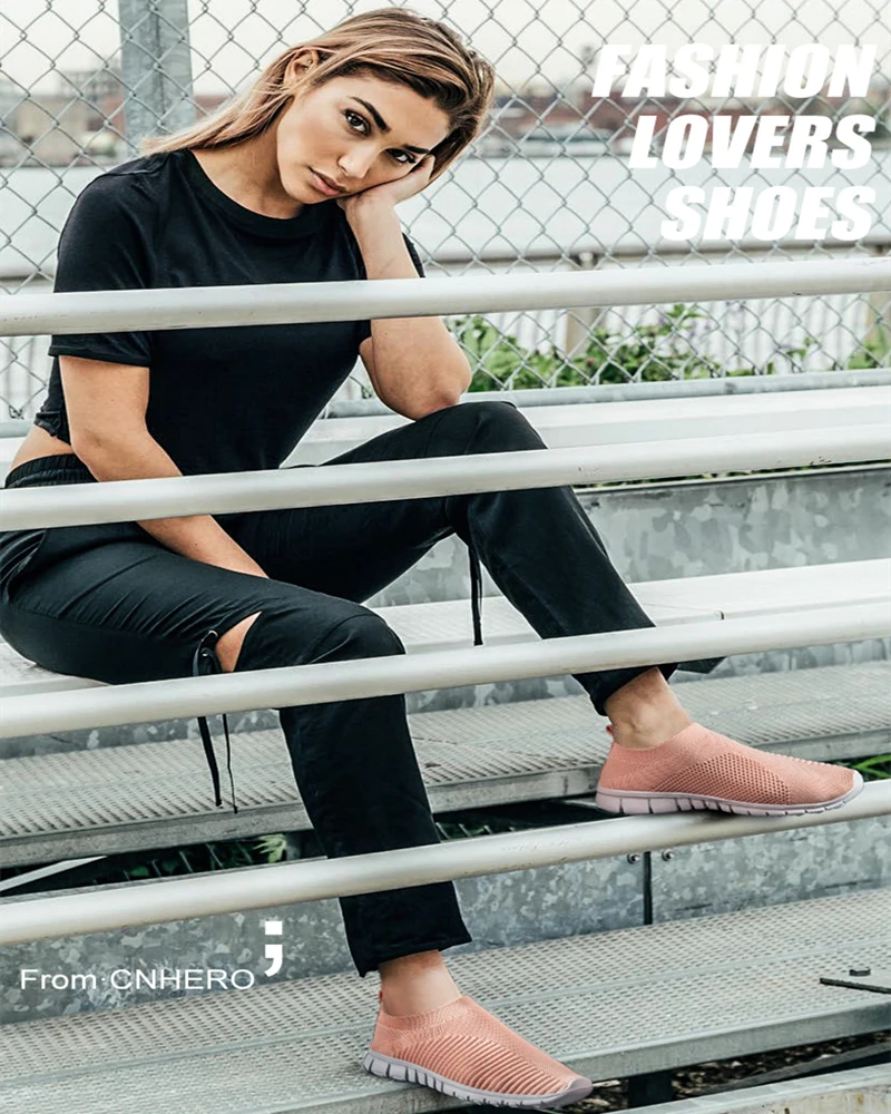 

Unisex Plus Size Mesh Knitting Breathable Lightweight Sneaker For Men Women Running Sports Shoes Loafers Walking Flats