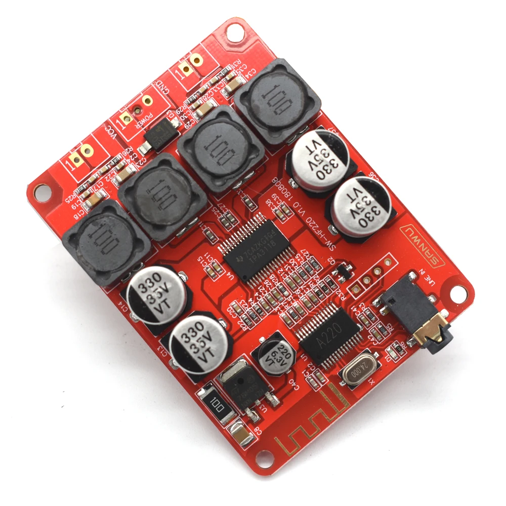 Lusya TPA3118 Bluetooth 5 0 стерео приемник Цифровой усилитель плата 30 Вт + для 4 8ohm динамик 8 ~