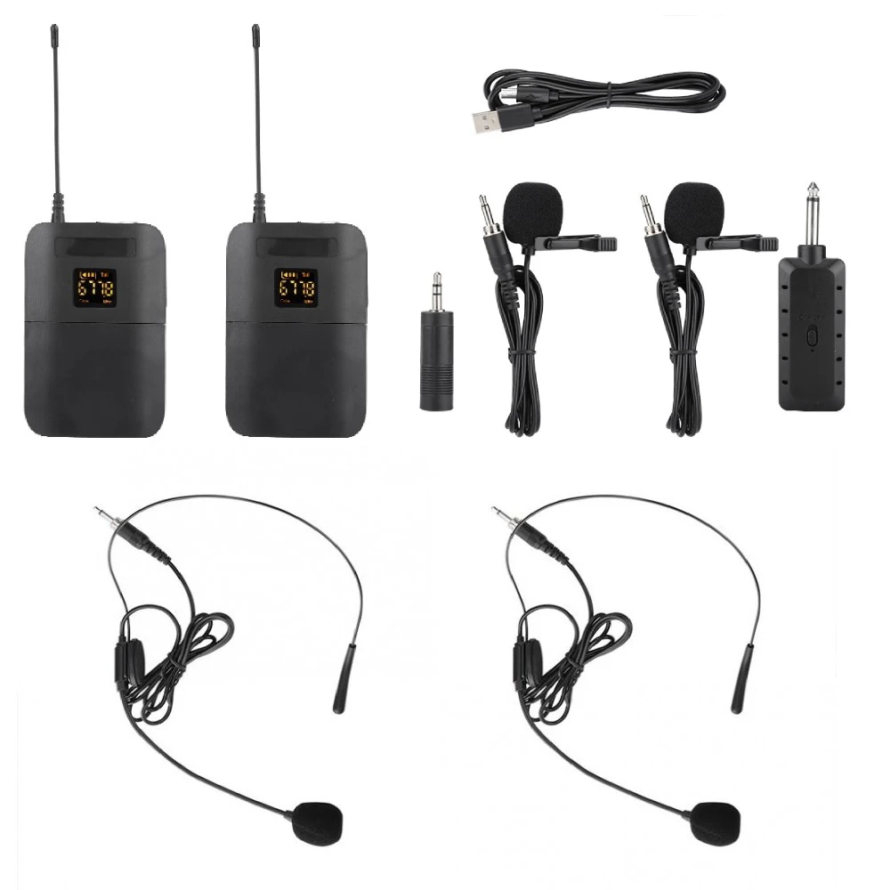Беспроводной микрофон JIY Hifi портативный шумоподавляющий с зажимом/креплением на