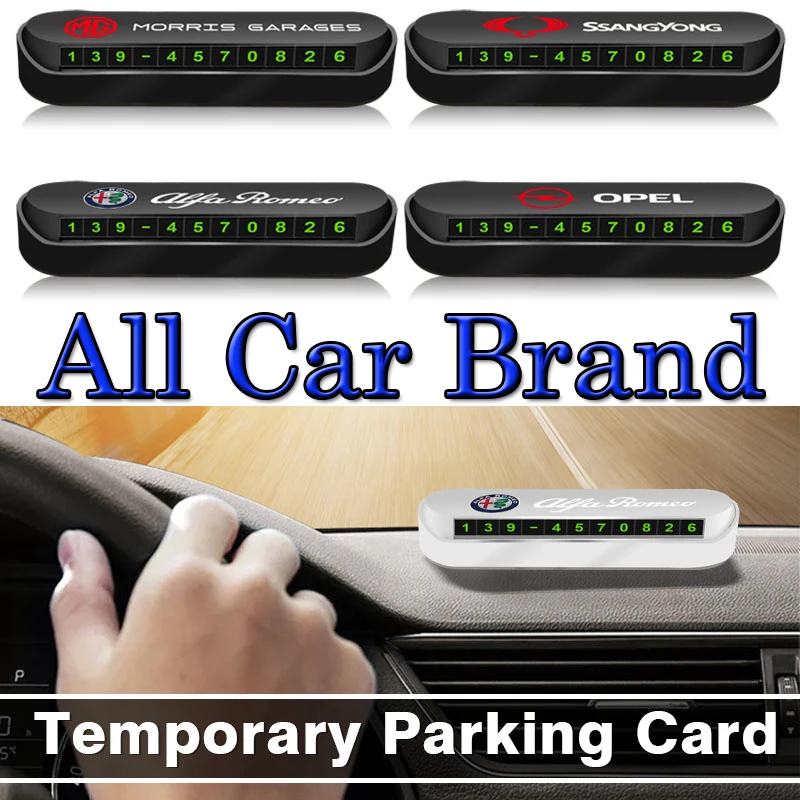 

1pcs Car Logo Parking Card Auto Phone Cards for SEAT Accessories Leon MK3 Ibiza 5F 6L 6J Altea EXEO Toledo 3 Cordoba Alhambra