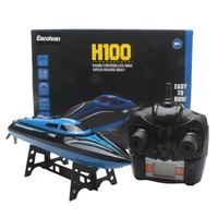 h100 blue racing remote control boat 2 4ghz 4 channel 30kmh with lcd screen high speed rc boat as gift for children toys gift