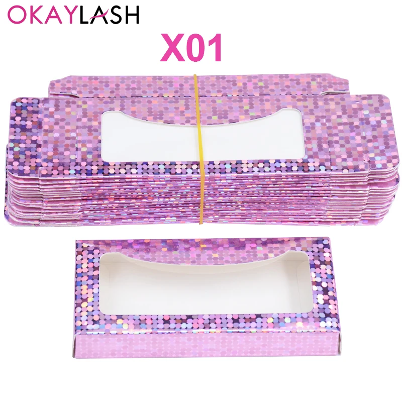 OKAYLASH новейшие 50/100 шт. картонная бумажная упаковочная коробка для 25 мм длинных