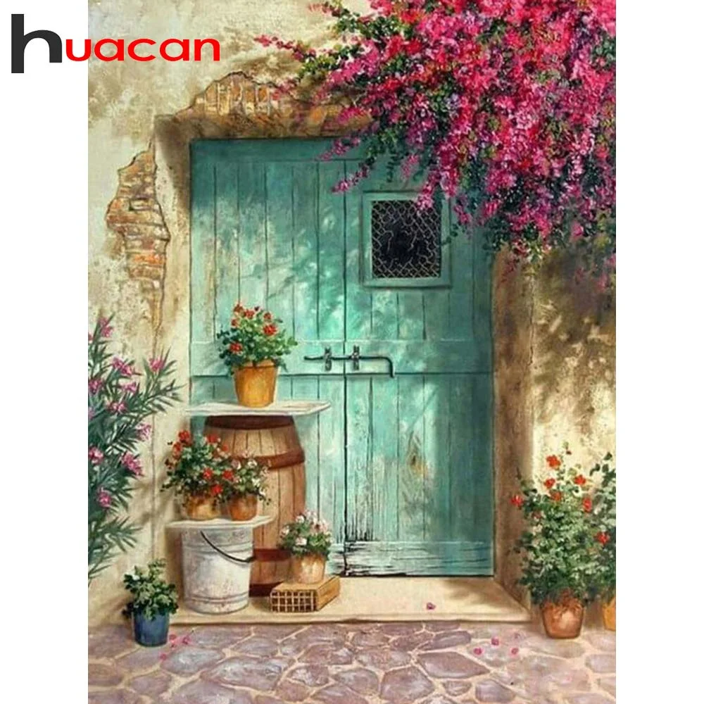 Huacan 5D DIY алмазная вышивка распродажа дверь мазайка декорации алмазные картины