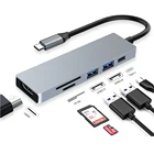 USB C-хаб с HDMI-совместимым адаптером Rj45 100 м док-станция OTG Thunderbolt 3 с PD TF SD для Macbook ProAir M1 Type C Hub