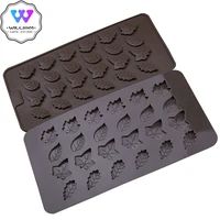 24 leaves 3d leaf shape silicone cake mold chocolate cupcake ice soap butter small brownies mould party cake cookie tools