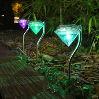 2pcs solar light outdoor solar power lantern backyard garden decoration lighting for pathway backyard floor lawn lamp waterpoof