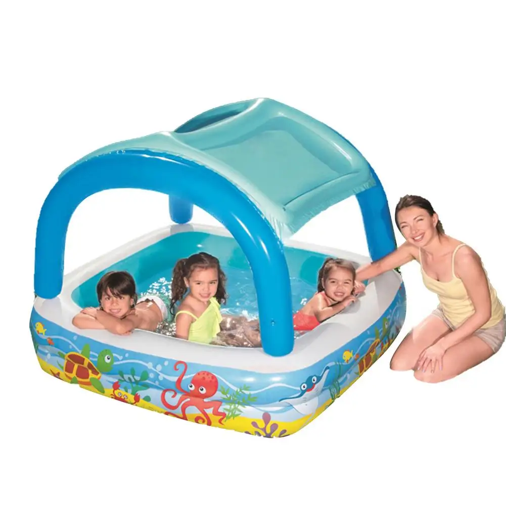 

Оттенок Семья детский надувной бассейн для детей с солнцезащитным козырьком детский бассейн для детей двор плавательный бассейн