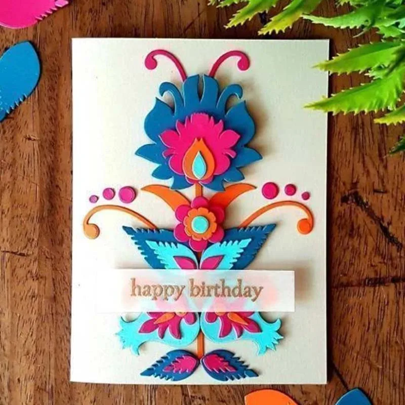 Mai каннибал Цветок Металлический Трафаретный вырубной штамп Трафареты набор