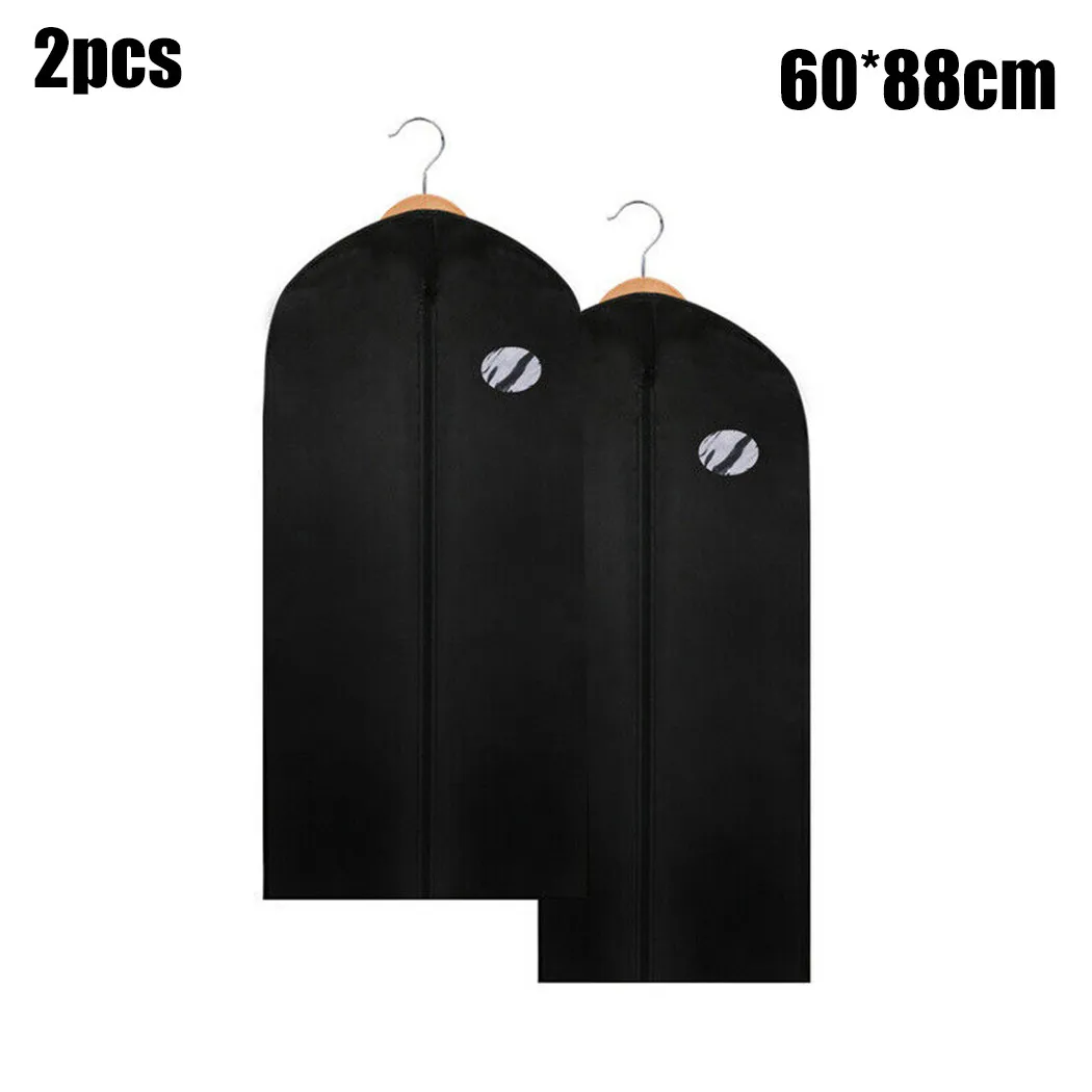 

2Pcs Dustproof Clothing Covers Waterproof Clothes Dust Cover Coat Suit Dress Protector Hanging Garment Bags Closet Organizer