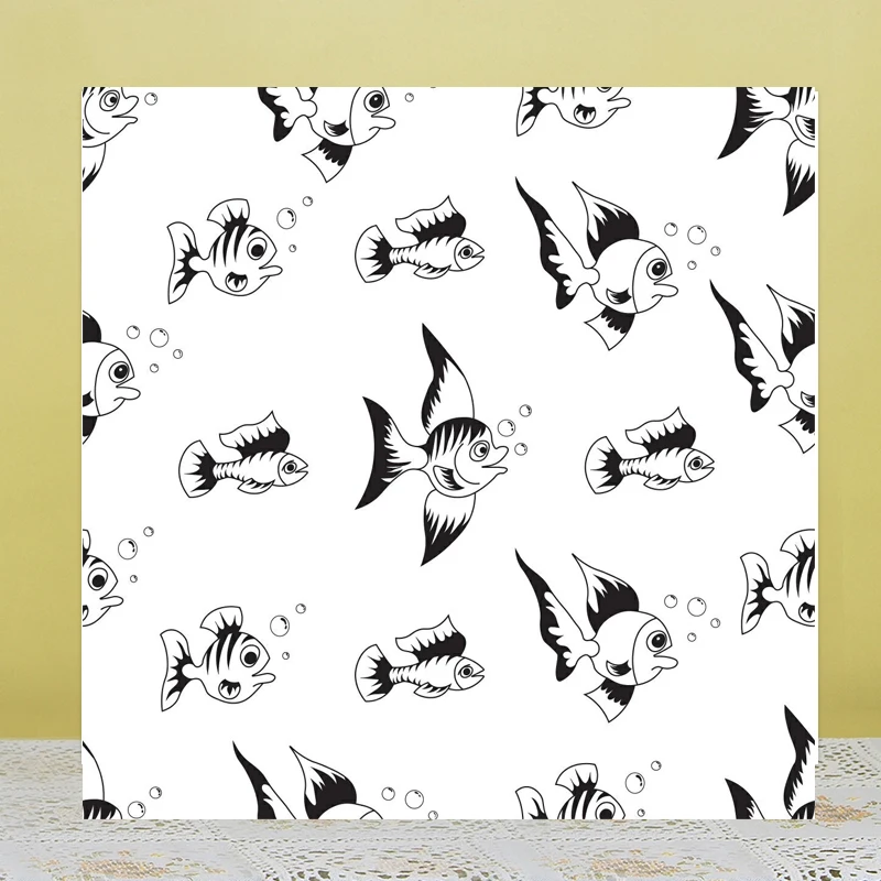 

Fish Background Clear Stamps/Silicone Transparent Seals for DIY scrapbooking photo album Clear Stamps