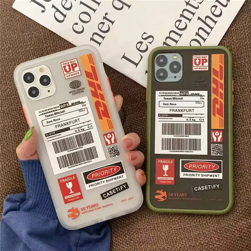 Матовый Жесткий чехол с этикеткой DHL Express для Huawei P20 P30 Mate 20 30 Honor 9X Nova 4 5 5i Pro