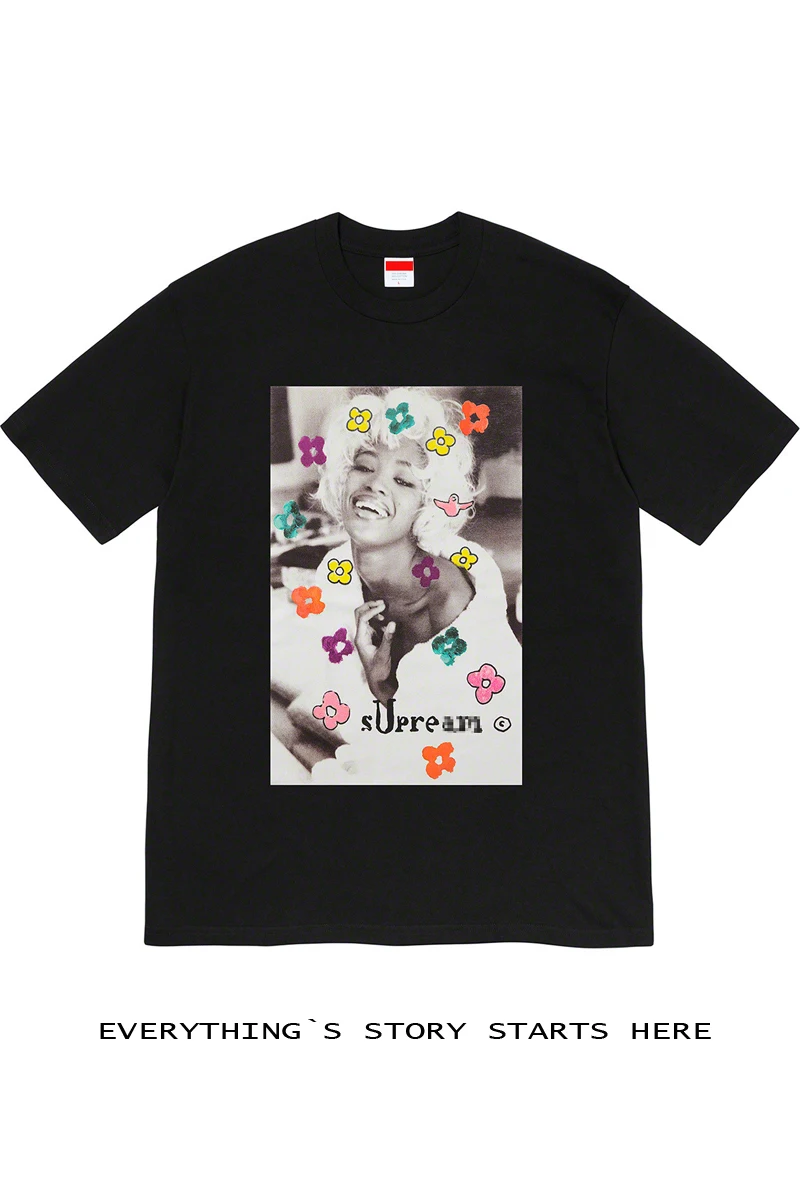 

20SS Naomi Supreme Tee Naomi Supermodel Feminine Photo Short-sleeved T-shirt Trend for Men and Women