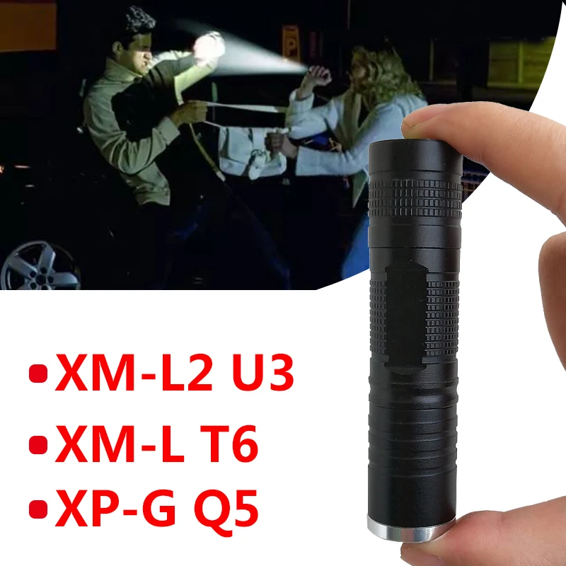Светодиодный тактический фонарь XM L2 T6 масштабируемый портативный для самозащиты