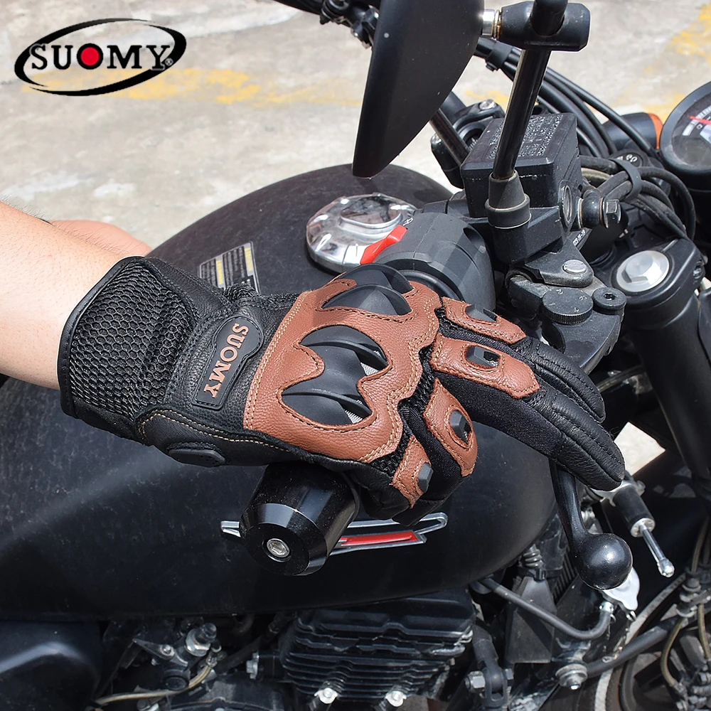 

Летние Мотоциклетные Перчатки SUOMY, 3D сетчатые дышащие Guantes, мотоциклетные защитные перчатки, велосипедные спортивные гоночные кожаные перч...