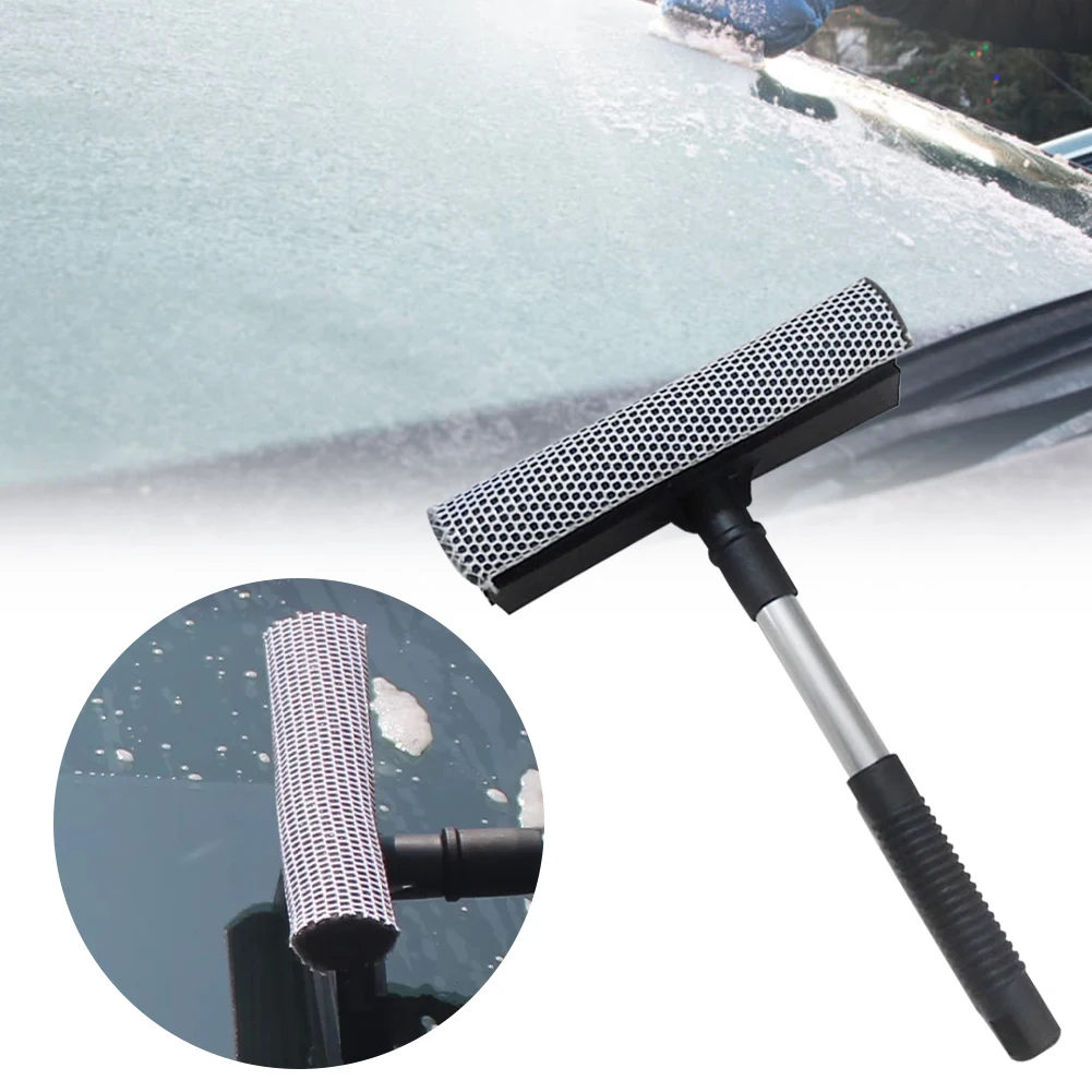 

20*29*8CM Non-Telescopic Car Window Squeegee Window Handle Cleaning Brush Non-Telescopic Rod Glass Squeegee for Home Office Cars