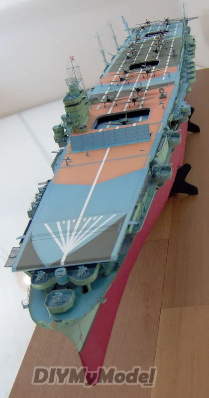 DIYMyModeI-portaaviones japon&eacute;s Ruihe, bricolaje, manualidades, Kit de modelo de papel, rompecabezas de juguete, regalo, utillaje de pel&iacute;cula-5