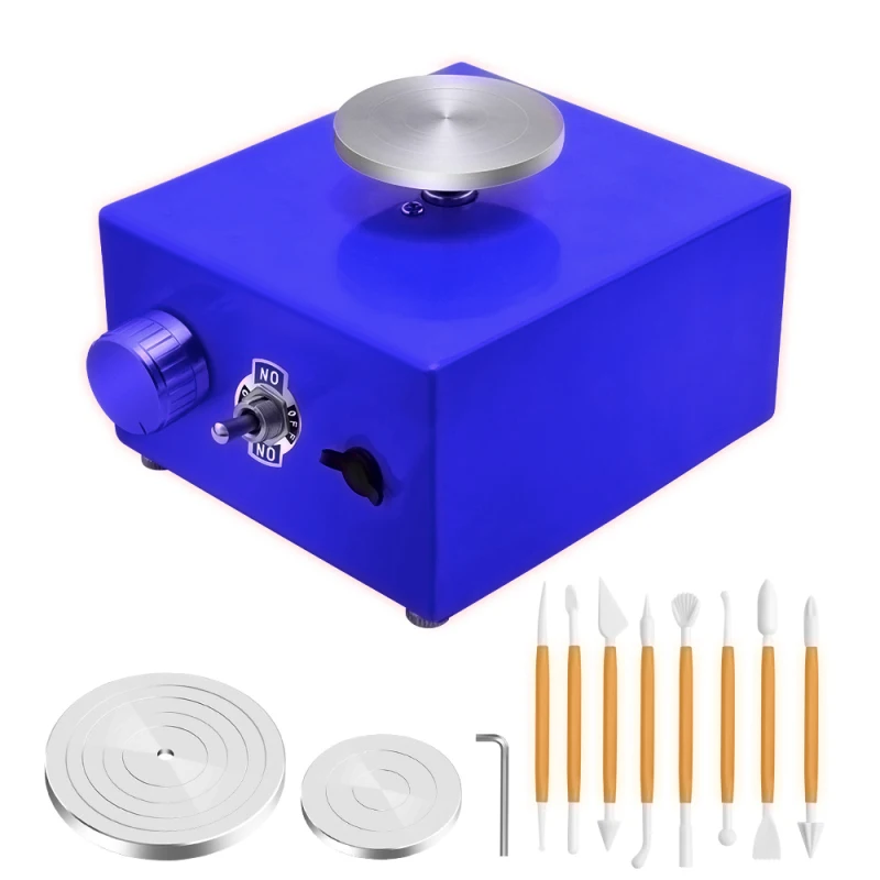 

Mini 6.5/10CM Pottery Wheel Machine Electric Pottery DIY Clay Tool with Turntable Tray for Ceramic Work Ceramics Clay Art Craft