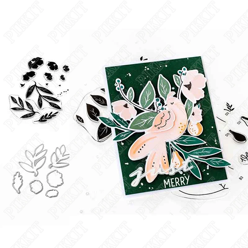 

Delicate Leaves Metal Cutting Dies and stamps Scrapbook Diary Decoration Embossing Template DIY Greeting Card Handmade 2021