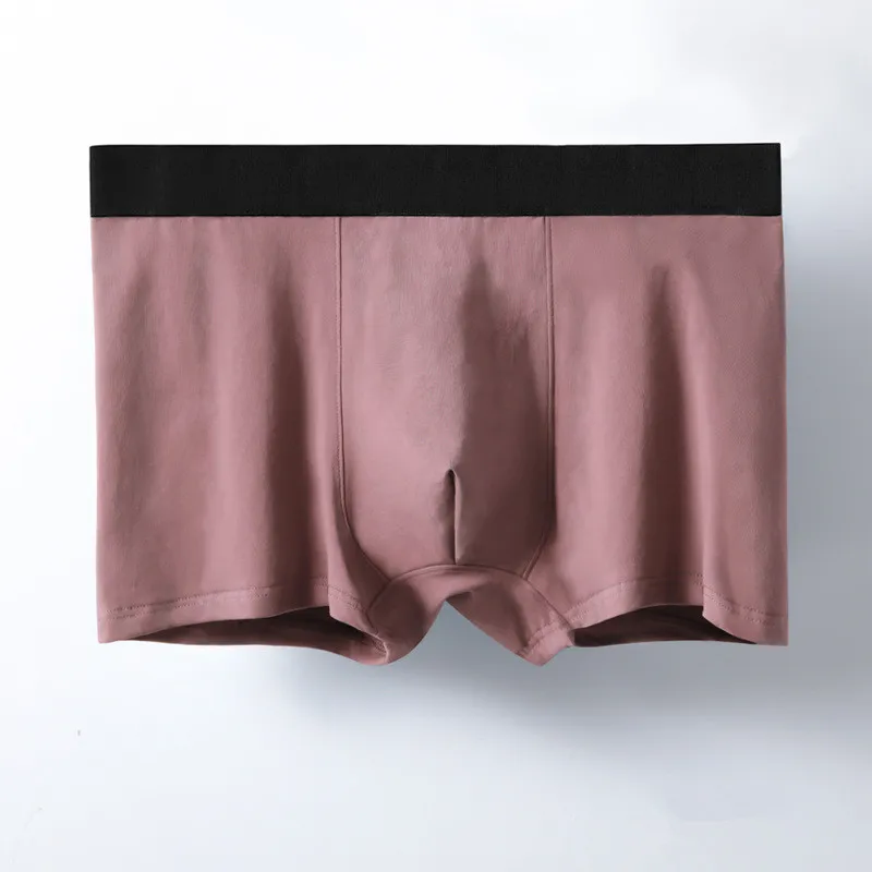 Мужское хлопковое нижнее белье TJ-TianJun однотонное U-образное дизайнерское средней
