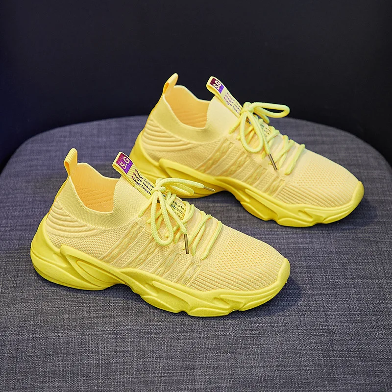 

Brand New Women Sneakers Spring Summer New Designer Breathable Knit Casual Sport Platfrom Running Shoes Loafers