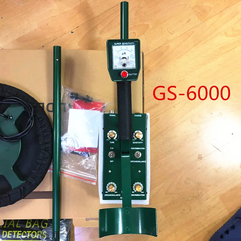 GS-6000 мини подземный металлоискатель Охотник за сокровищами с наушниками Максимальная глубина 8,5 м светодиодный экран