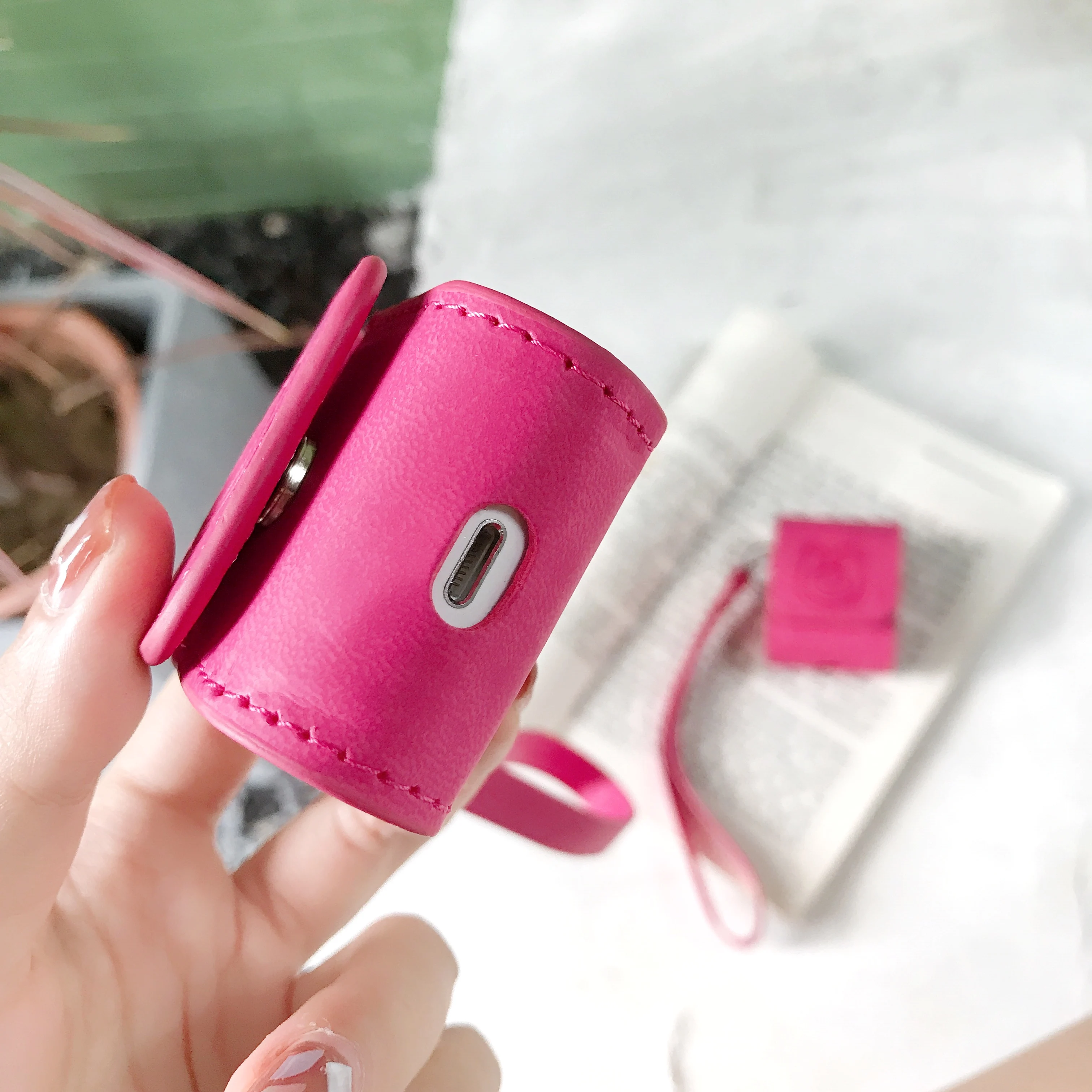 Роскошный чехол с мультяшным рисунком для AirPods 1 2 Кожаный противоударный кожаный