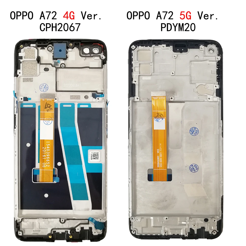 Pantalla LCD IPS de 6,5 pulgadas para OPPO A72 2020, 4G, 5G, CPH2067, PDYM20, Panel t&aacute;ctil, Sensor de digitalizador con montaje de Marco-1